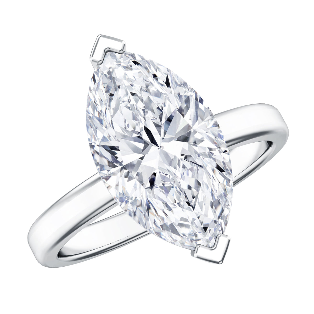 Rosec Jewels-2 Carat Lab Grown Diamond Marquise Engagement Ring with IGI Certificate