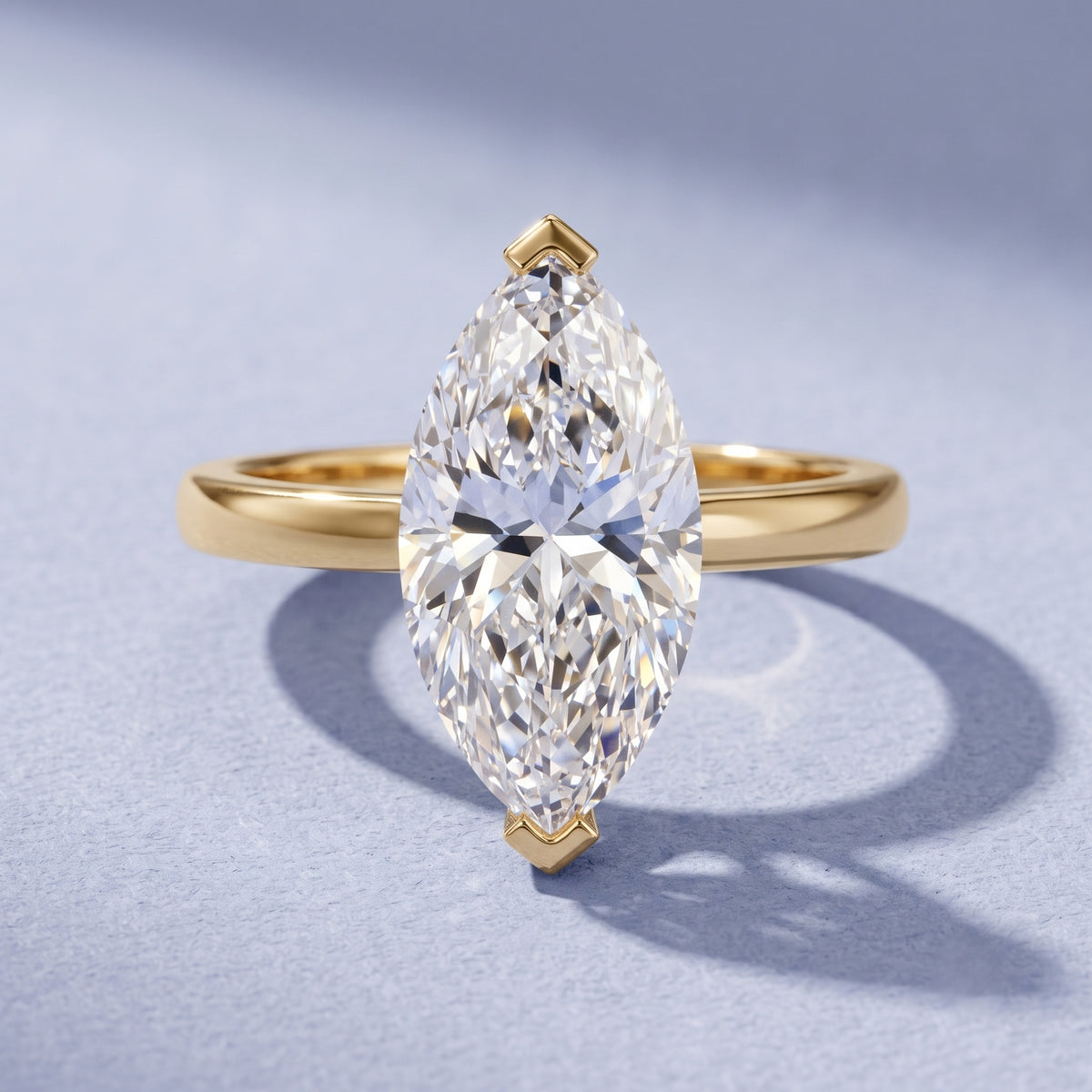 IGI Certified 4 Carat Marquise Lab Grown Diamond Solitaire Engagement Ring Lab - ( E-VS1 ) - Rosec Jewels