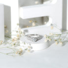IGI Certified 1 Carat Lab Diamond Heart Engagement Ring with Antique Inspired Filigree Detail Lab - ( E-VS1 ) - Rosec Jewels