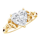Rosec Jewels-IGI Verified 2 Carat Heart Shape Lab Grown Diamond Celtic Engagement Ring