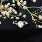 Rosec Jewels-IGI Verified 2 Carat Lab Grown Diamond Heart Engagement Ring with Braided Shank