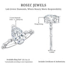 Rosec Jewels-IGI Certified Lab Grown 2 Carat Diamond Teardrop Engagement Ring with Spaced Accent