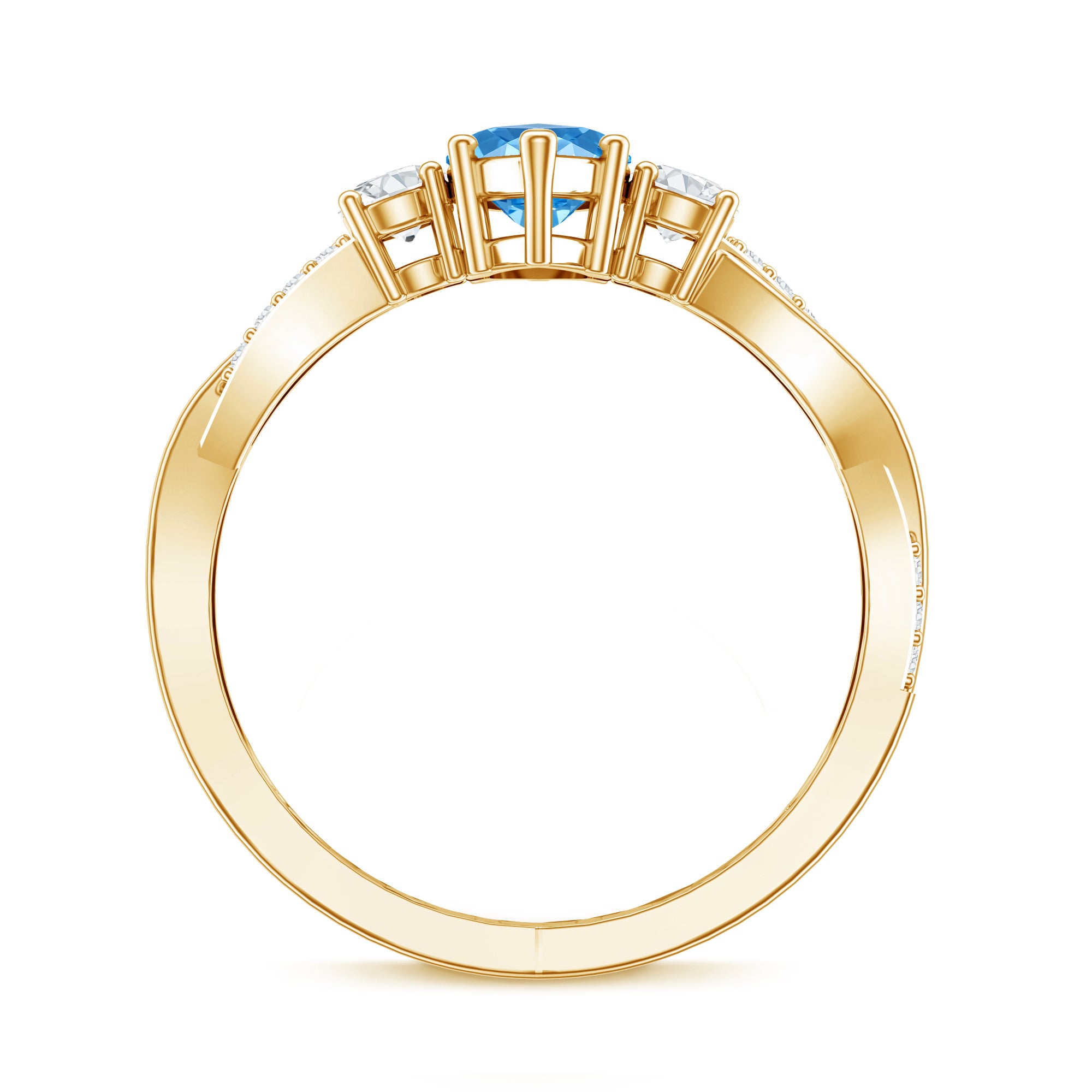 Rosec Jewels-IGI Certified Marquise Lab Grown Blue Diamond Designer Engagement Ring 2 Carat