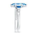 Rosec Jewels-IGI Certified Lab Grown Blue Diamond Marquise Bridal Ring Set 2 Carat