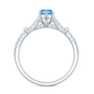 Rosec Jewels-IGI Certified 1 Carat Lab Grown Blue Diamond Engagement Ring with Split Shank