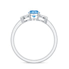 Rosec Jewels-1 Carat Marquise Cut Lab Grown Blue Diamond Statement Ring with IGI Certificate