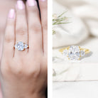 Rosec Jewels-IGI Graded 4 Carat Elongated Cushion Cut Lab Diamond Engagement Ring