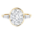 Rosec Jewels-IGI Certified 3 Carat Solitaire Lab Grown Diamond Oblong Engagement Ring