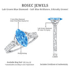 Rosec Jewels-IGI Certified Vintage Looking 1 Carat Lab Blue Diamond Knot Engagement Ring