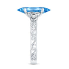 Rosec Jewels-IGI Certified Vintage Celtic Engagement Ring with 3 Carat Marquise Lab Grown Blue Diamond
