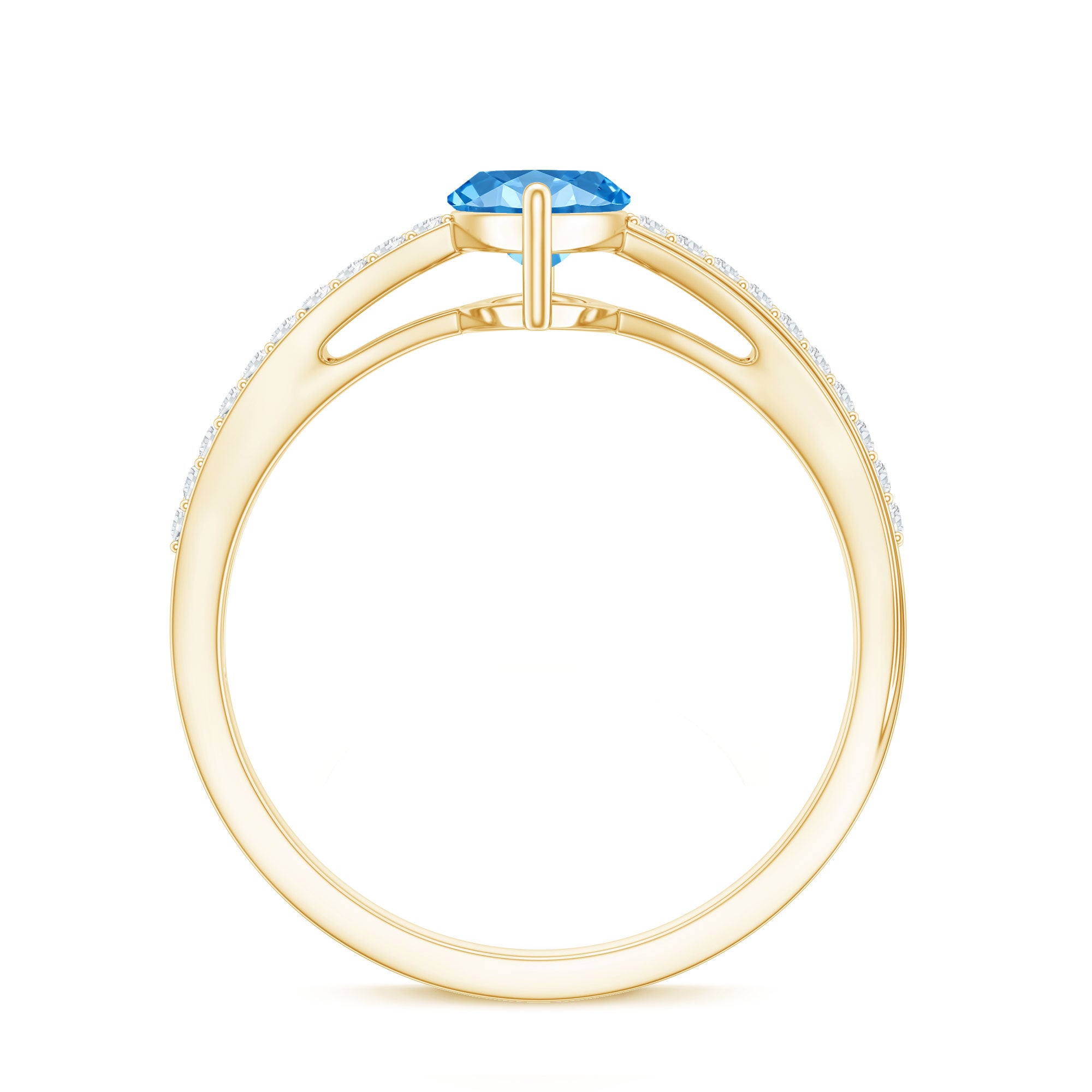 Rosec Jewels-IGI Certified 1 Carat Lab Grown Blue Diamond Marquise Engagement Ring for Women