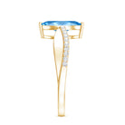 Rosec Jewels-IGI Certified 1 Carat Lab Grown Blue Diamond Marquise Engagement Ring for Women
