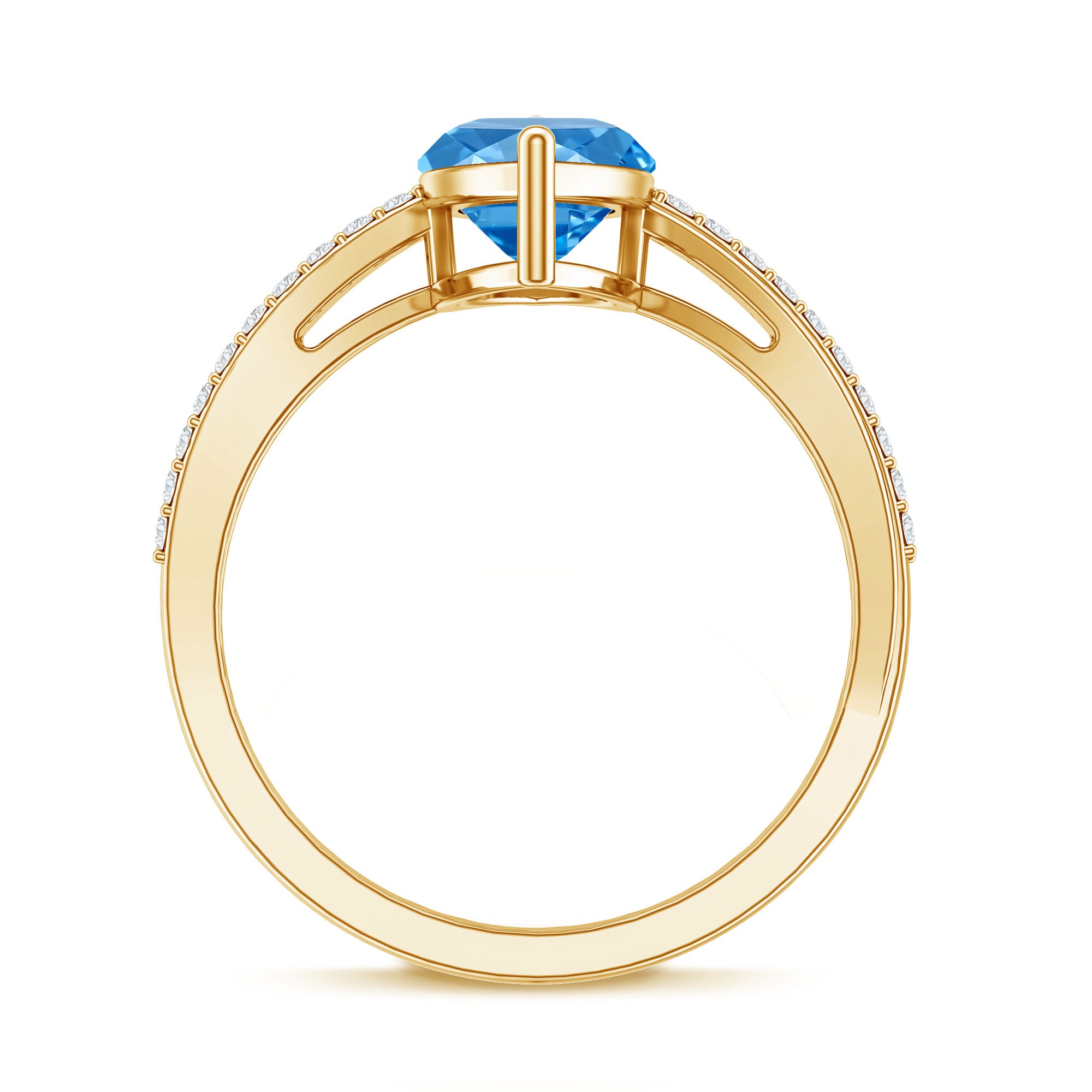 Rosec Jewels-2 Carat Lab Grown Blue Diamond Marquise Cut Engagement Ring with IGI Certificate