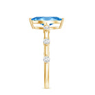 Rosec Jewels-IGI Certified 1 Carat Lab Grown Vivid Blue Diamond Engagement Ring Marquise
