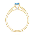 Rosec Jewels-Marquise Cut IGI Certified 1 Carat Lab Grown Blue Diamond Engagement Ring with Split Shank