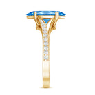 Rosec Jewels-IGI Certified 2 Carat Lab Grown Blue Diamond Split Shank Engagement Ring