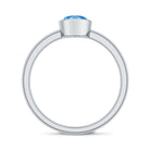 Rosec Jewels-IGI Certified Marquise Cut Lab Grown Blue Diamond 1 Carat Engagement Ring in Bezel Setting