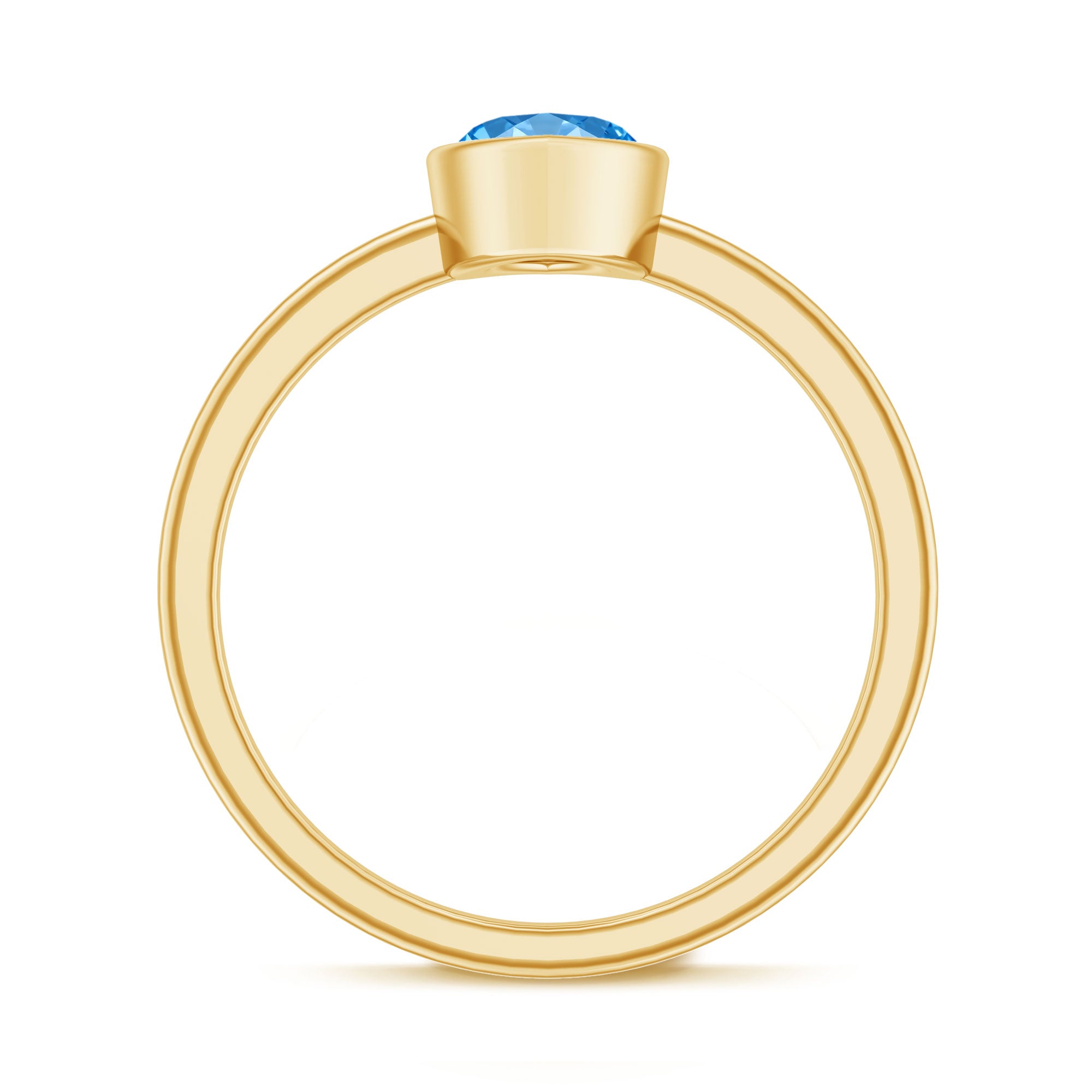 Rosec Jewels-IGI Certified Marquise Cut Lab Grown Blue Diamond 1 Carat Engagement Ring in Bezel Setting