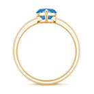 Rosec Jewels-2 Carat Marquise Cut Engagement Ring with IGI Certified Lab Grown Blue Diamond