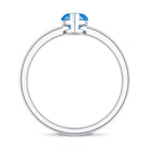 Rosec Jewels-Lab Grown 1 Carat Blue Diamond Solitaire Marquise Engagement Ring with IGI Certificate
