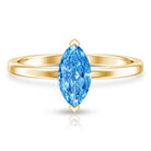 Rosec Jewels-Lab Grown 1 Carat Blue Diamond Solitaire Marquise Engagement Ring with IGI Certificate