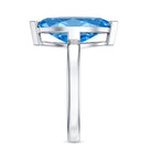 Rosec Jewels-Marquise Lab Grown Blue Diamond 2 Carat Solitaire Engagement Ring IGI Certified