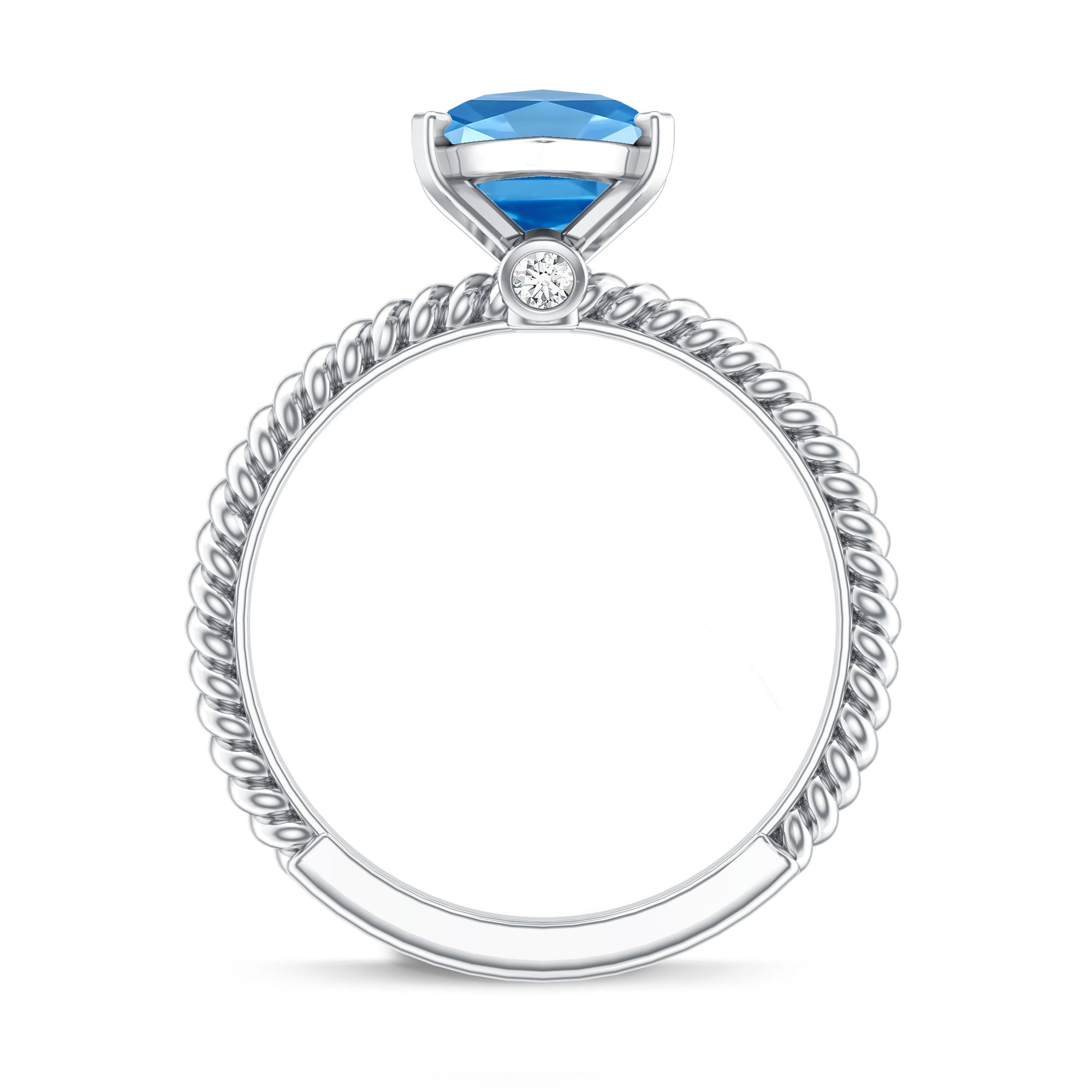 Rosec Jewels-IGI Certified 3 Carat Lab Grown Blue Diamond Solitaire Engagement Ring Marquise