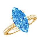 Rosec Jewels-IGI Certified 3 Carat Lab Grown Blue Diamond Solitaire Engagement Ring Marquise