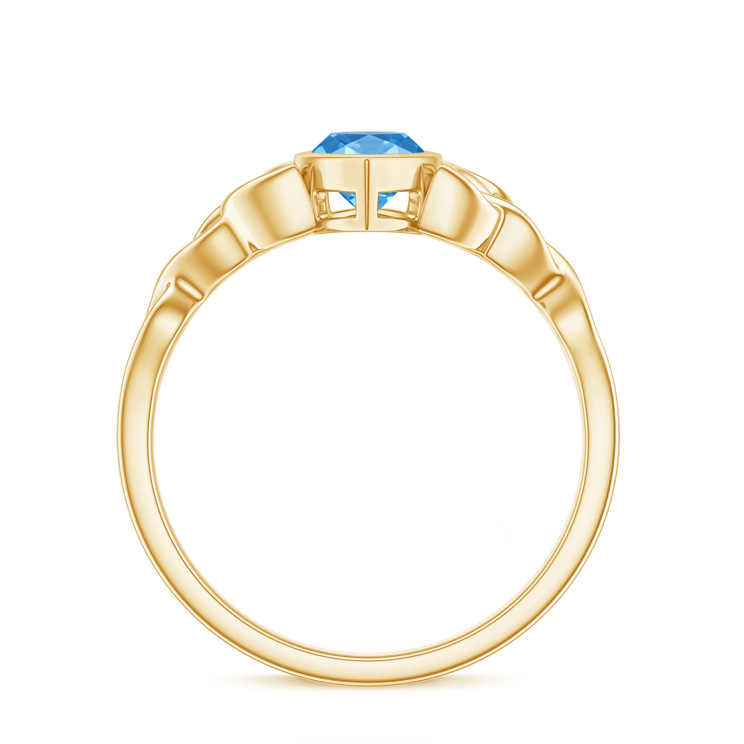Rosec Jewels-1 Carat Marquise Cut Lab Blue Diamond Celtic Engagement Ring IGI Certified