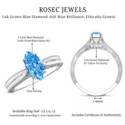 Rosec Jewels-Vintage Style 1 Carat Lab Created Blue Diamond Solitaire Engagement Ring IGI Certified