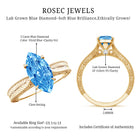 Rosec Jewels-Lab Created 2 Carat Blue Diamond Vintage Inspired Engagement Ring IGI Certified