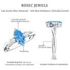 Rosec Jewels-IGI Certified 1 Carat Marquise Cut Lab Blue Diamond Braided Ring for Women