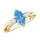 Rosec Jewels-IGI Certified 1 Carat Marquise Cut Lab Blue Diamond Braided Ring for Women