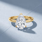 IGI Certified Lab Grown 3 Carat Pear Shaped Diamond Ring for Engagement Lab - ( E-VS1 ) - Rosec Jewels