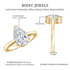 Rosec Jewels-2 Carat Solitaire Pear Cut Lab Grown Diamond Engagement Ring with IGI Certificate