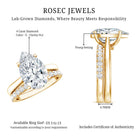 Rosec Jewels-4 Carat Pear Shape Solitaire Wedding Ring Set with IGI Certified Lab Grown Diamond
