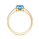 Rosec Jewels-2 Carat IGI Certified Lab Blue Diamond Solitaire Oval Engagement Ring for Women