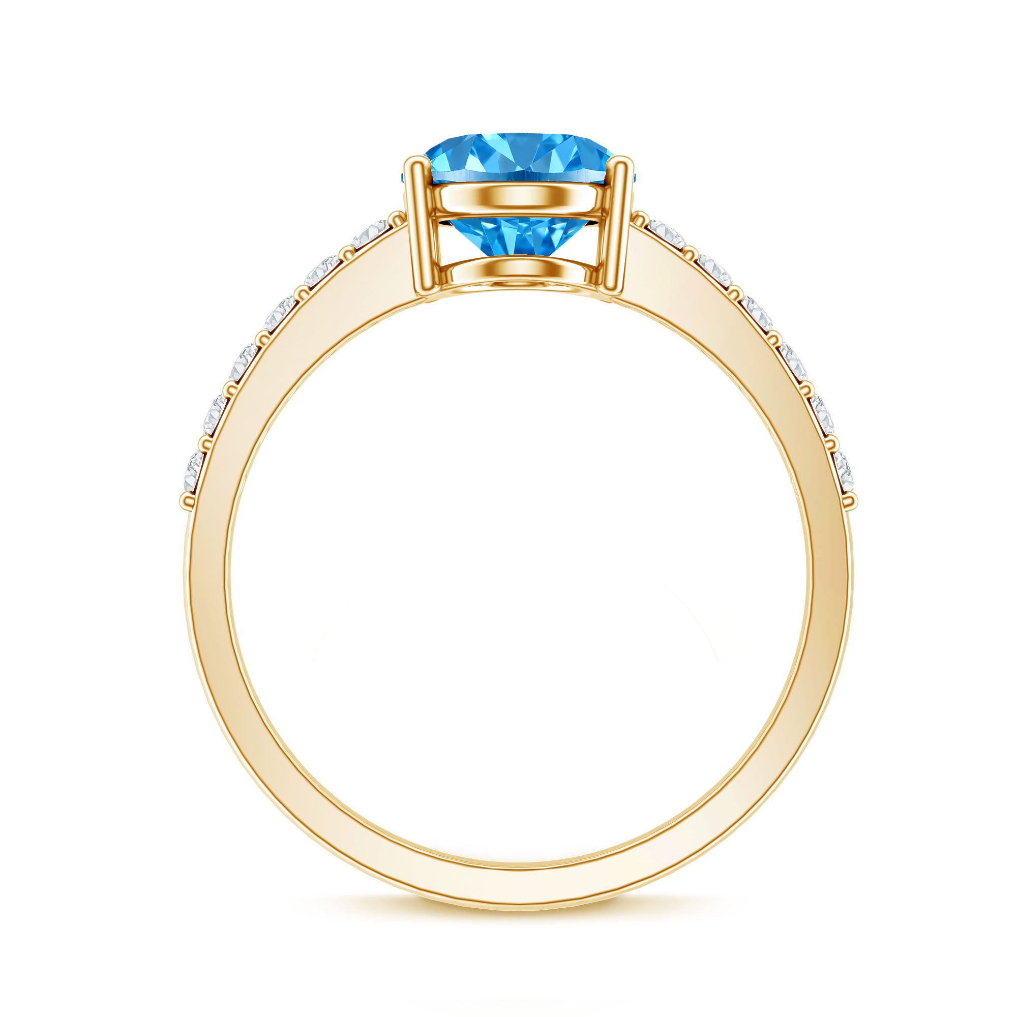 Rosec Jewels-3 Carat Lab Grown Oval Blue Diamond Engagement Ring with IGI Certificate