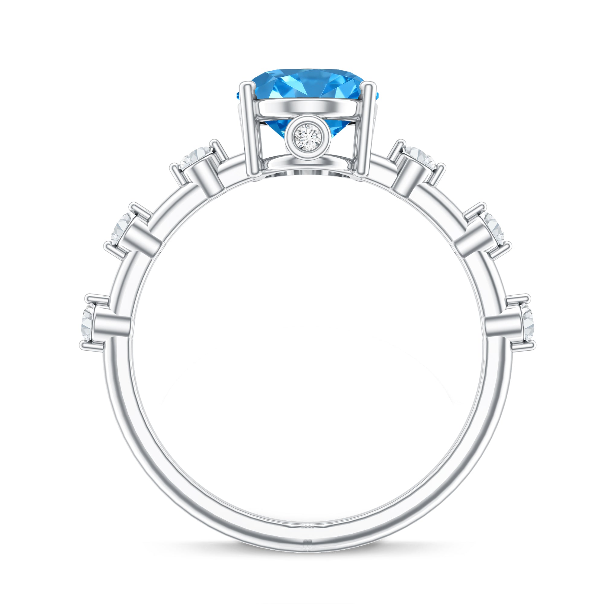 Rosec Jewels-IGI Certified Lab Grown Blue Diamond Oval Engagement Ring 2 Carat