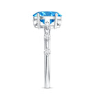 Rosec Jewels-IGI Certified Lab Grown Blue Diamond Oval Engagement Ring 2 Carat