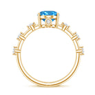Rosec Jewels-IGI Certified Lab Grown Blue Diamond Oval Engagement Ring 2 Carat