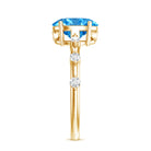 Rosec Jewels-IGI Certified Lab Grown Blue Diamond Oval Engagement Ring 2 Carat