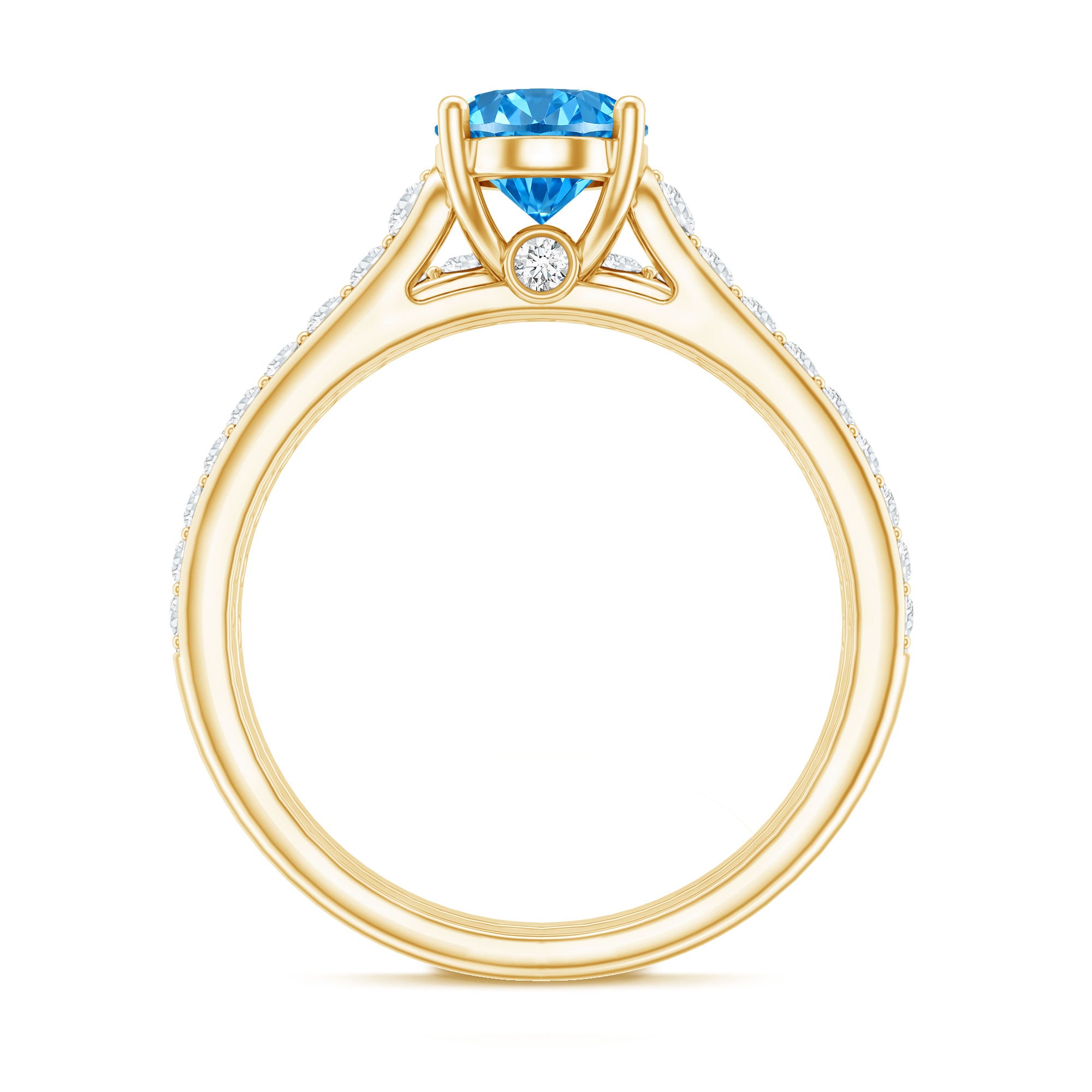 Rosec Jewels-Oval Shaped 1 Carat Lab Grown Blue Diamond Bridal Ring Set IGI Certified