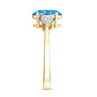 Rosec Jewels-IGI Certified 2 Carat Oval Lab Grown Blue Diamond Three Stone Engagement Ring