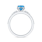 Rosec Jewels-2 Carat Lab Grown Blue Diamond Oval Wedding Ring Set with IGI Certified