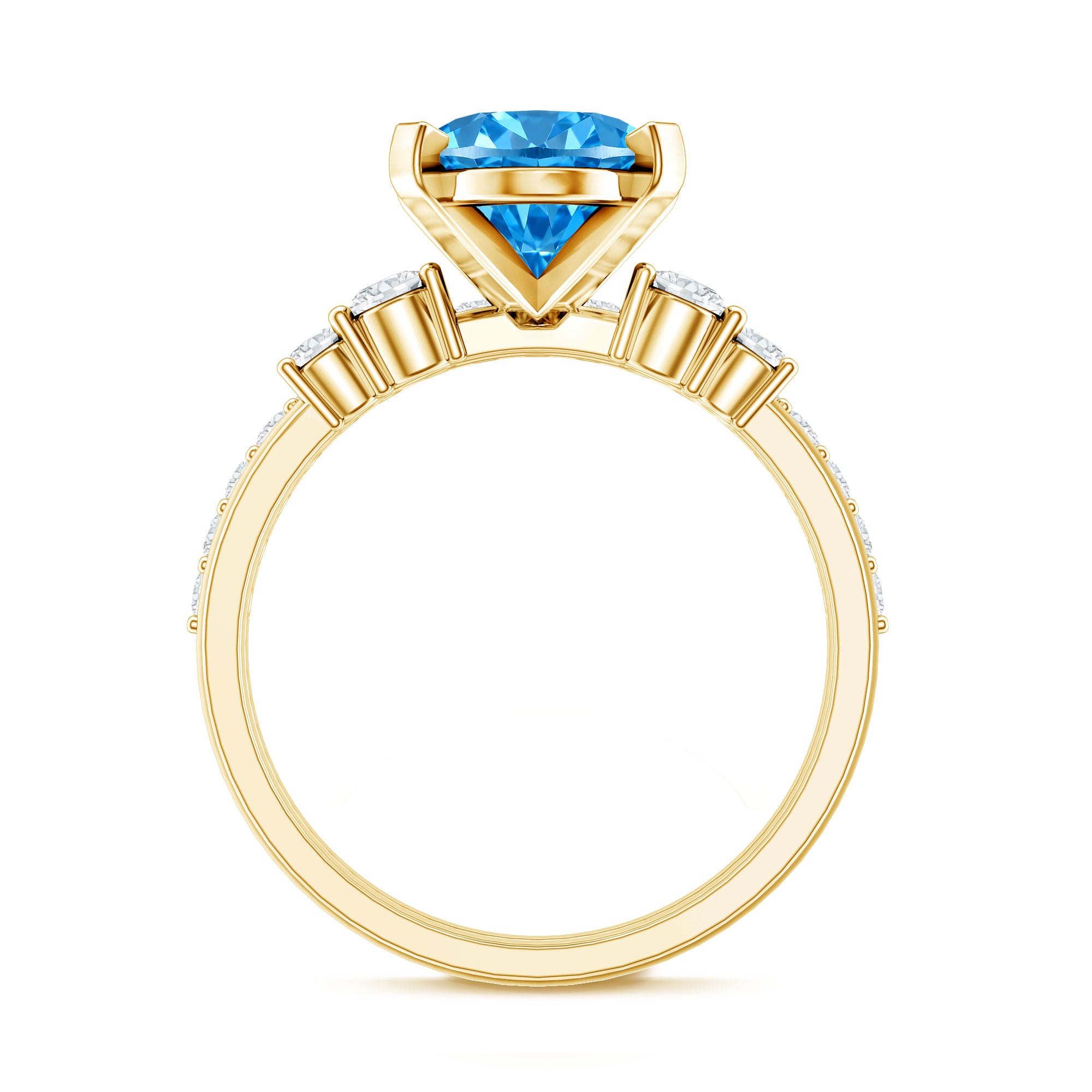 Rosec Jewels-IGI Certified 4 Carat Lab Grown Blue Diamond Oval Engagement Ring with Wedding Band