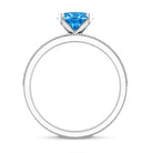 Rosec Jewels-Oval Shaped 2 Carat Lab Blue Diamond Engagement Ring Set with IGI Certificate