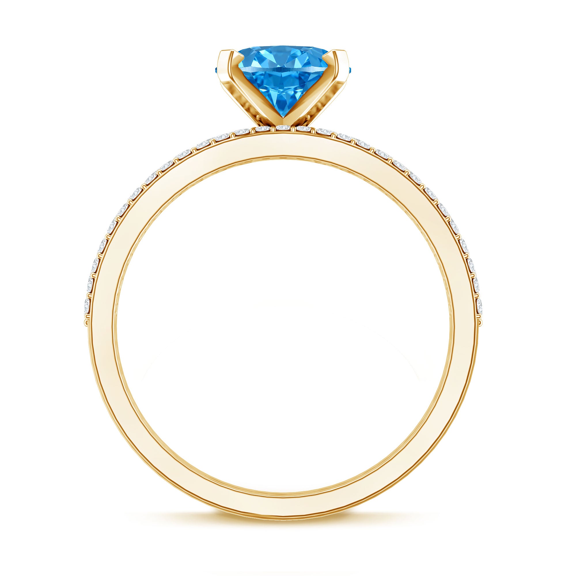 Rosec Jewels-Oval Shaped 2 Carat Lab Blue Diamond Engagement Ring Set with IGI Certificate