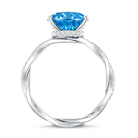 Rosec Jewels-IGI Certified 4 Carat Lab Grown Blue Diamond Oval Engagement Ring with Infinity Shank