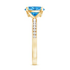 Rosec Jewels-Oval 2 Carat Lab Grown Blue Diamond Solitaire Engagement Ring with IGI Certificate